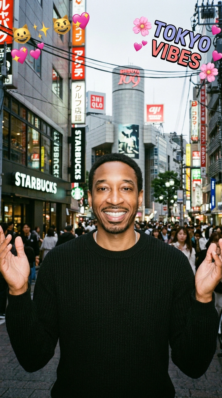 Alex in Shibuya, Tokyo
